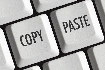 Illustration of thoughtfully copying code snippets